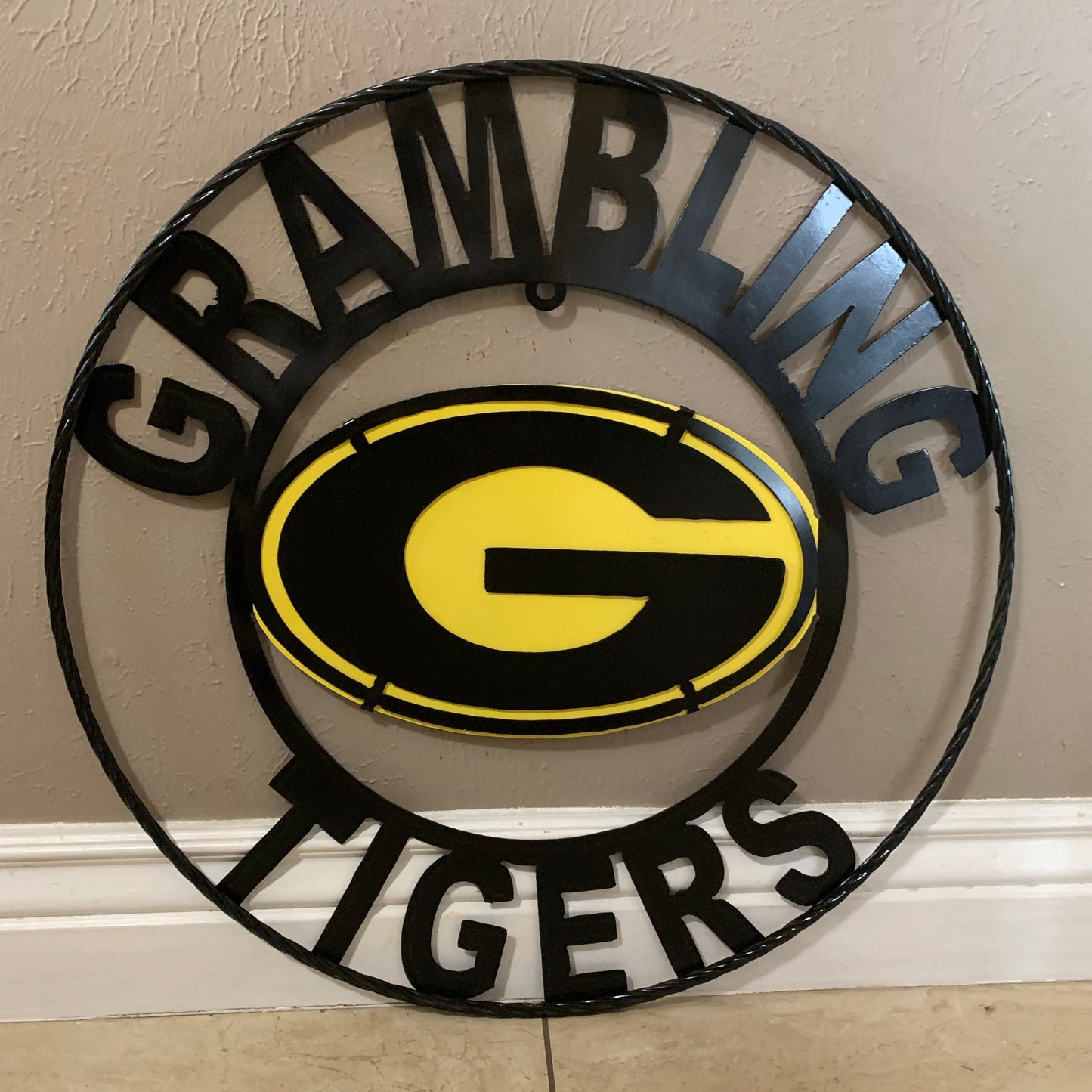 GRAMBLING TIGERS CUSTOM METAL VINTAGE CRAFT SIGN WESTERN HOME DECOR HANDMADE