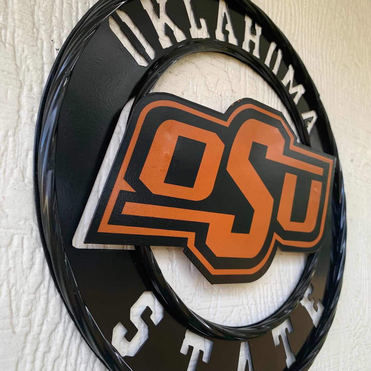 12" OSU OKLAHOMA STATE COWBOYS CUSTOM METAL VINTAGE CRAFT SIGN WESTERN HOME DECOR HANDMADE