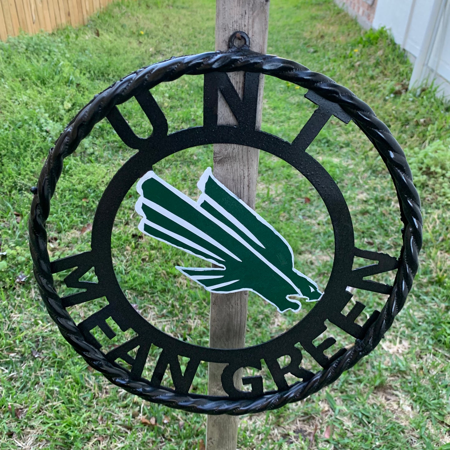 12",18",24" UNT MEAN GREEN CUSTOM METAL VINTAGE CRAFT TEAM SIGN WESTERN HOME DECOR HANDMADE