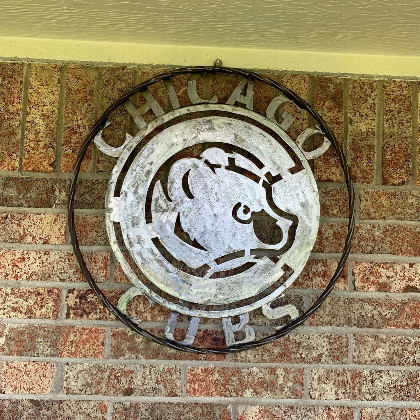 12", 18", 24", 32" CHICAGO CUBS CUSTOM RAW METAL VINTAGE CRAFT TEAM SPORTS SIGN HANDMADE