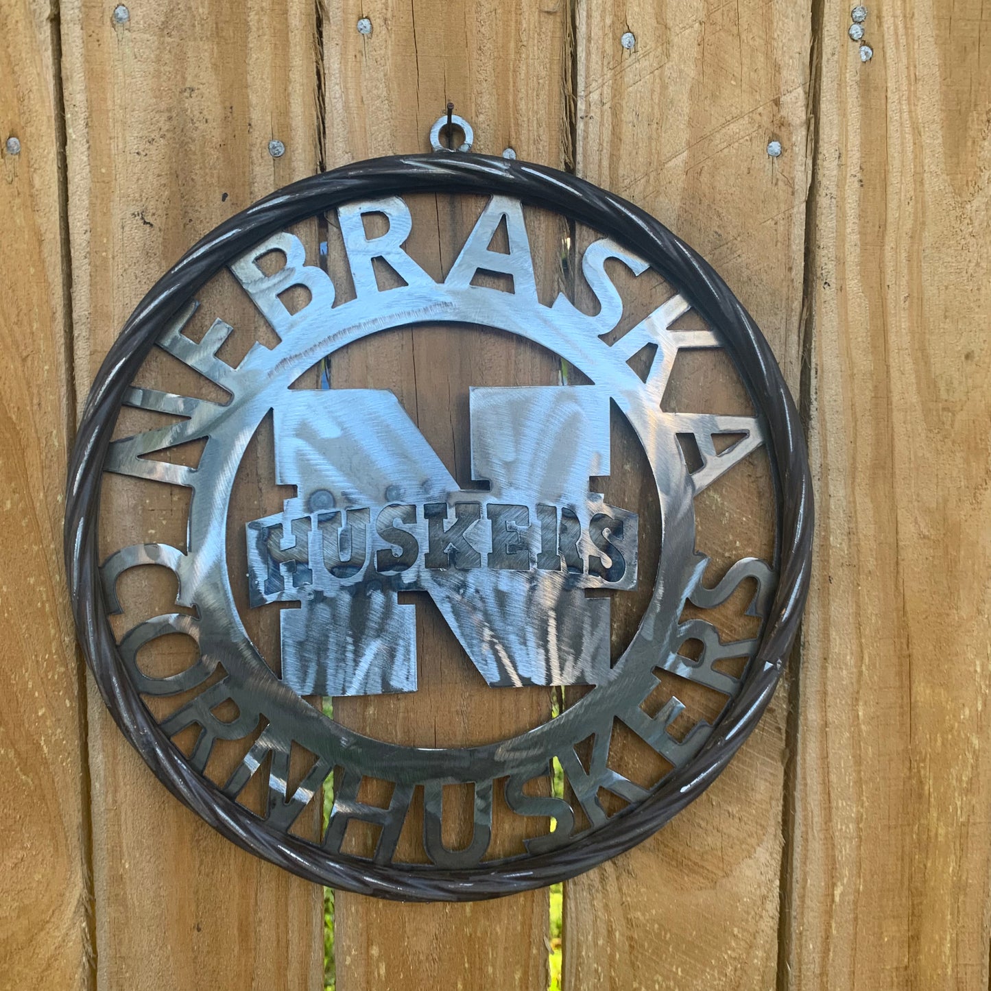 12", 18", 24", 32" NEBRASKA HUSKERS RAW METAL CUSTOM VINTAGE CRAFT TEAM SIGN