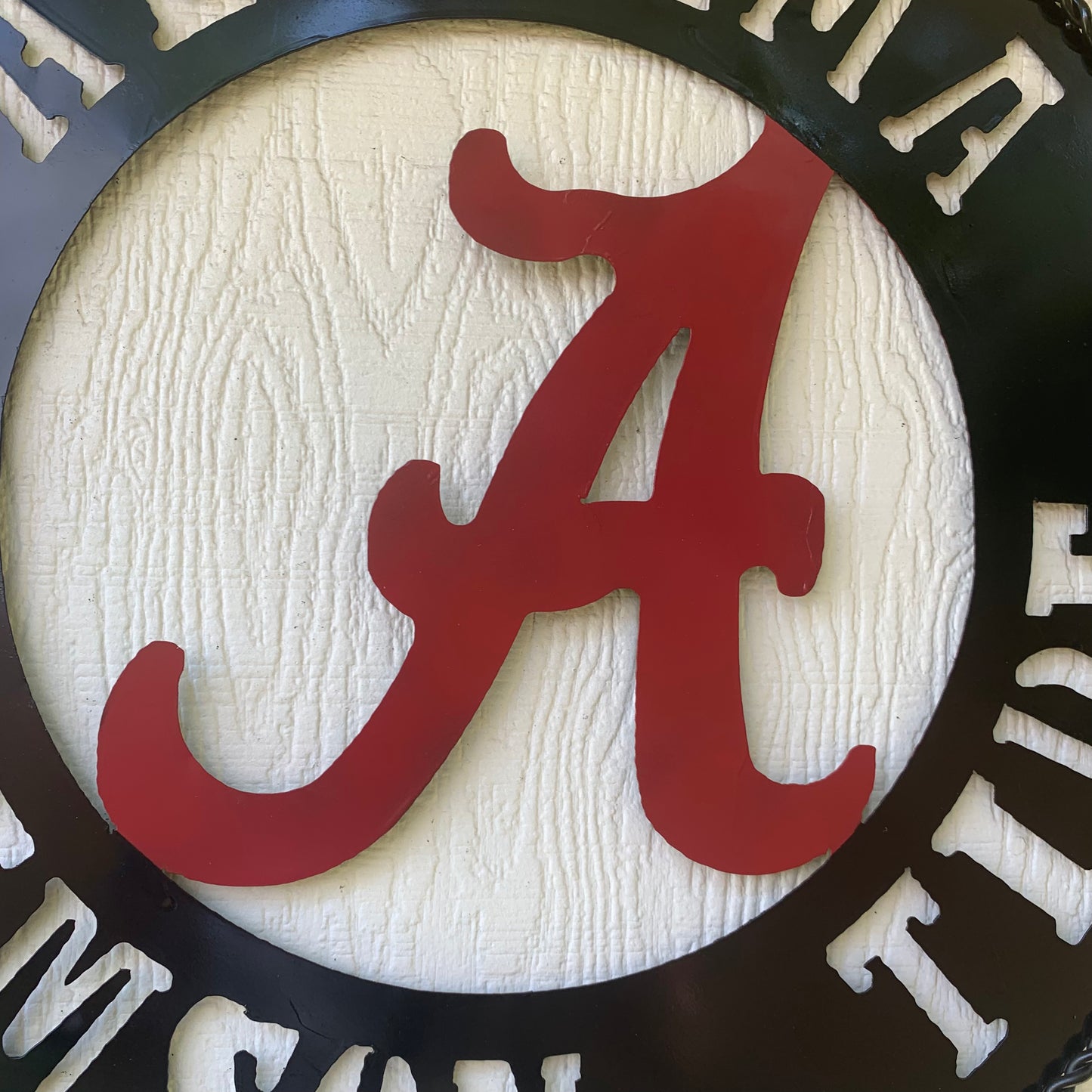ALABAMA CRIMSON TIDE WIDE BAND RING CUSTOM METAL VINTAGE SIGN TEAM HANDMADE