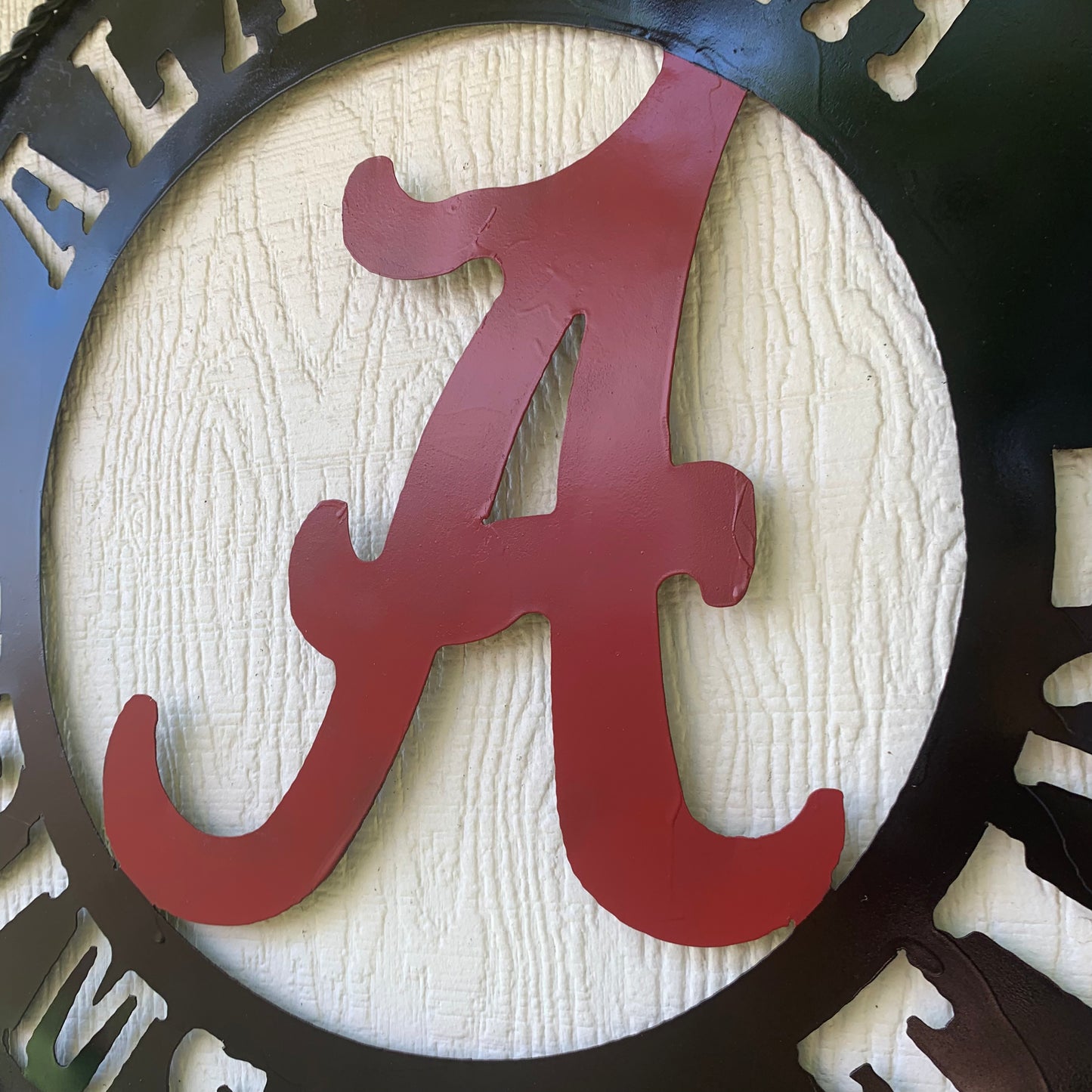 ALABAMA CRIMSON TIDE WIDE BAND RING CUSTOM METAL VINTAGE SIGN TEAM HANDMADE