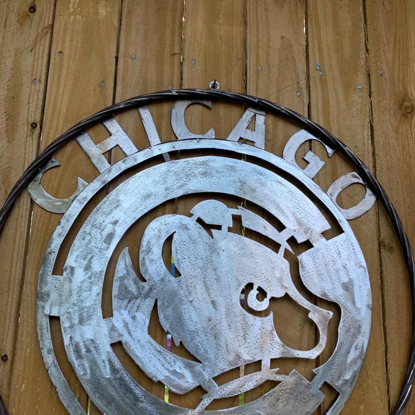 12", 18", 24", 32" CHICAGO CUBS CUSTOM RAW METAL VINTAGE CRAFT TEAM SPORTS SIGN HANDMADE