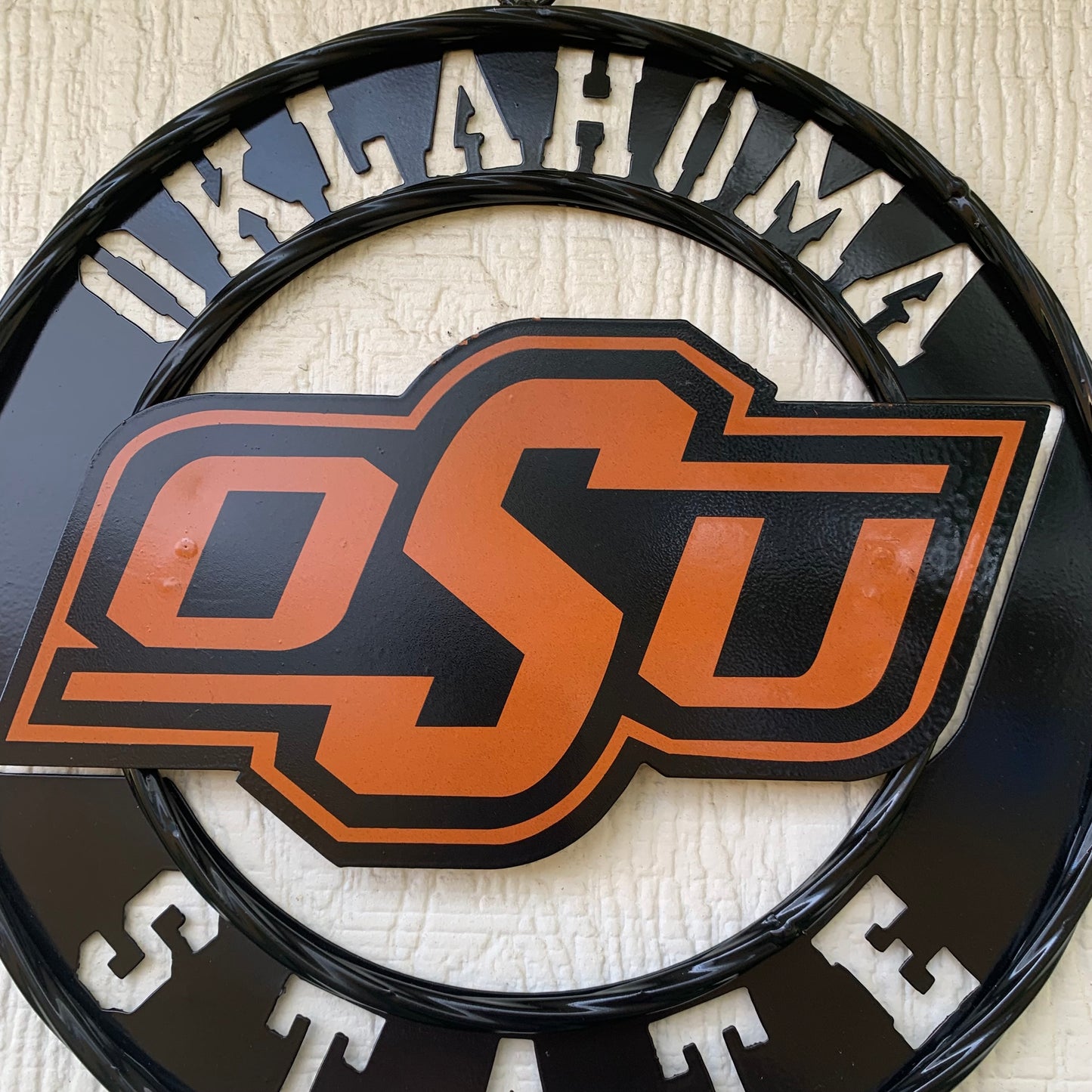 12" OSU OKLAHOMA STATE COWBOYS CUSTOM METAL VINTAGE CRAFT SIGN WESTERN HOME DECOR HANDMADE