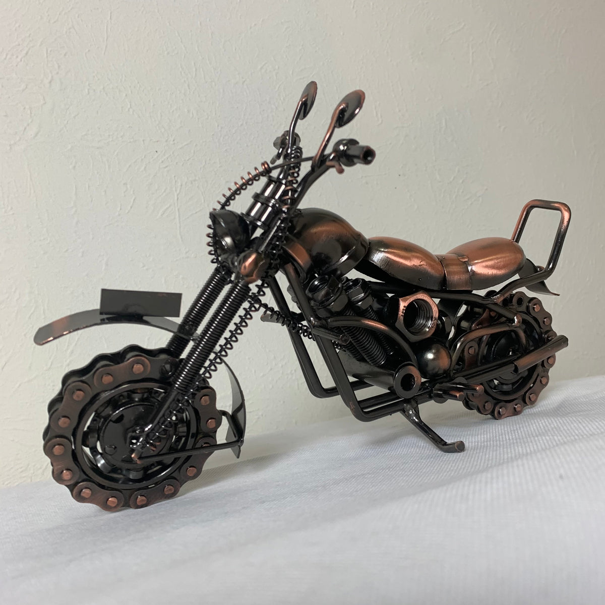 12" HARLEY CRUISER MOTORCYCLE METAL BAR HOME DECOR SCULPTURE MODEL CRAFT HANDMADE #EH12216