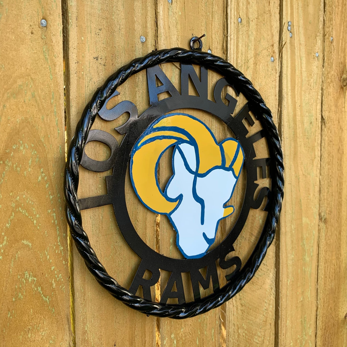 12", 18", 24", 32" LOS ANGES RAMS METAL CUSTOM VINTAGE CRAFT WALL ART TEAM SIGN HANDMADE