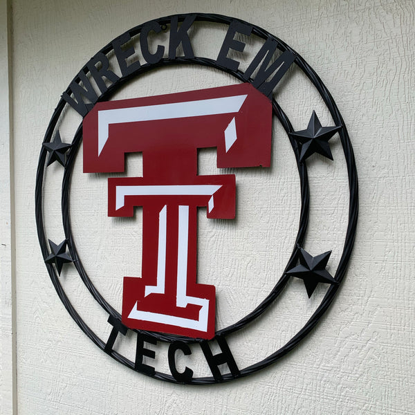 TEXAS TECH METAL COLLEGE WESTERN HOME DECOR WALL ART BRAND NEW