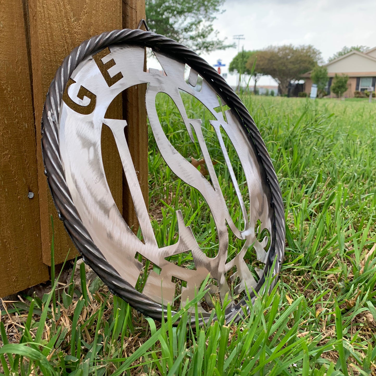 12",18",24",32" LSU GEAUX TIGERS CUSTOM RAW METAL VINTAGE CRAFT TEAM SIGN WESTERN HOME DECOR HANDMADE