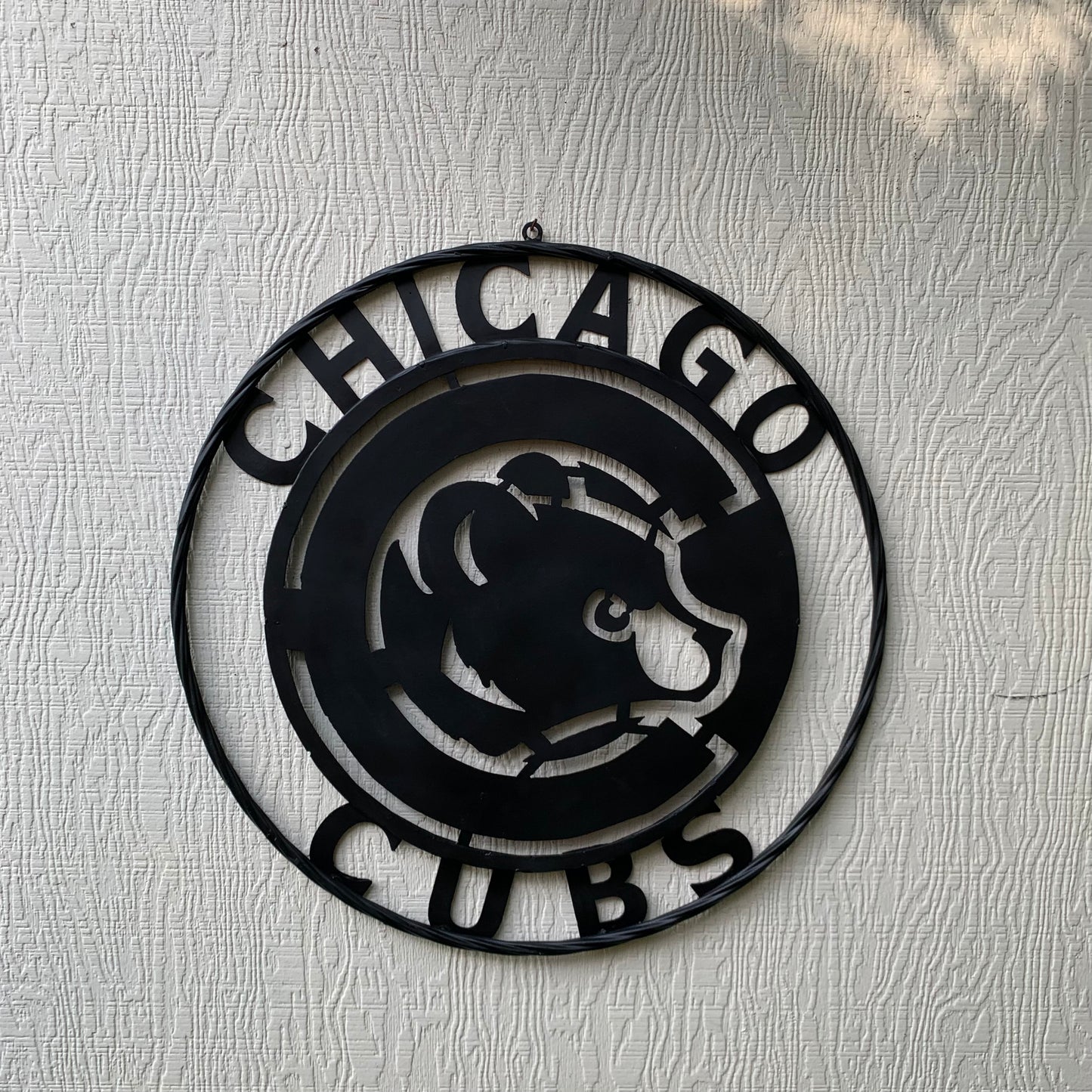 12", 18", 24", 32" CHICAGO CUBS CUSTOM BLACK & RAW METAL VINTAGE CRAFT TEAM SPORTS SIGN HANDMADE