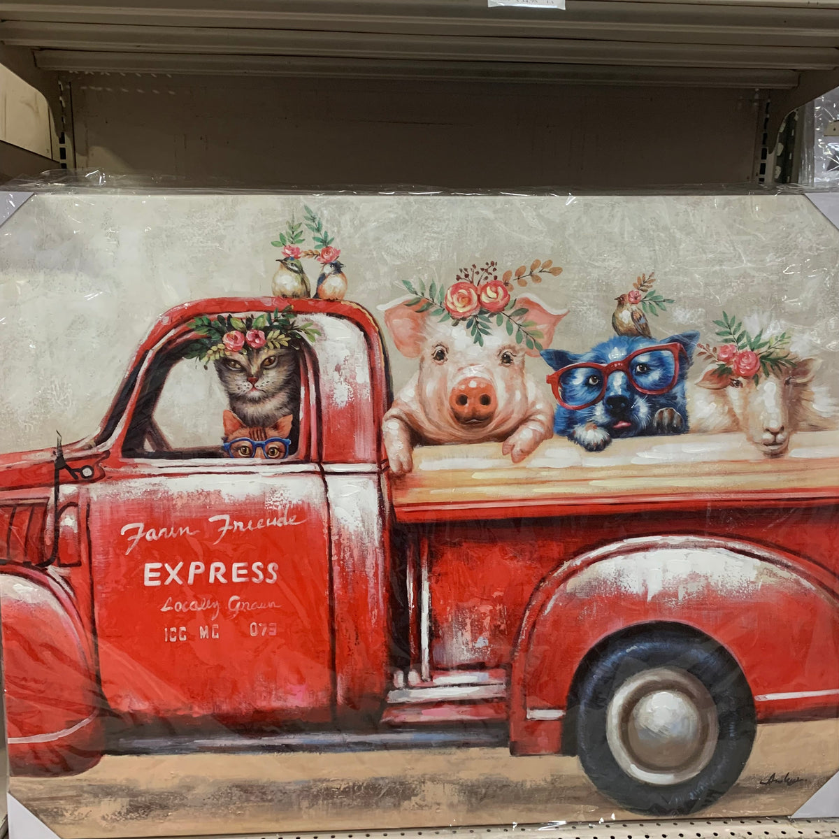 RA0362  CANVAS PAINTING PICTURE WESTERN COUNTRY HOME DECOR HANDMADE