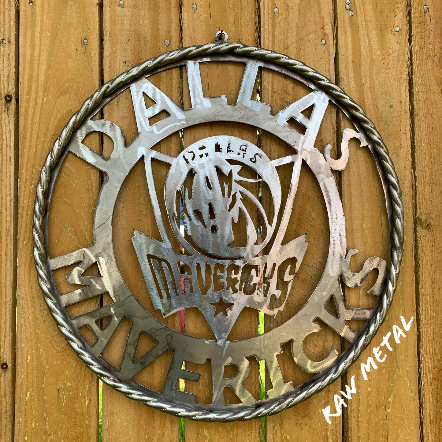 12",18", 24", 32",36" DALLAS MAVERICKS CUSTOM RAW METAL VINTAGE CRAFT TEAM SPORTS SIGN HANDMADE