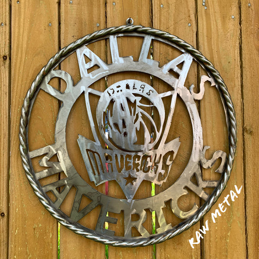 12",18", 24", 32",36" DALLAS MAVERICKS CUSTOM RAW METAL VINTAGE CRAFT TEAM SPORTS SIGN HANDMADE