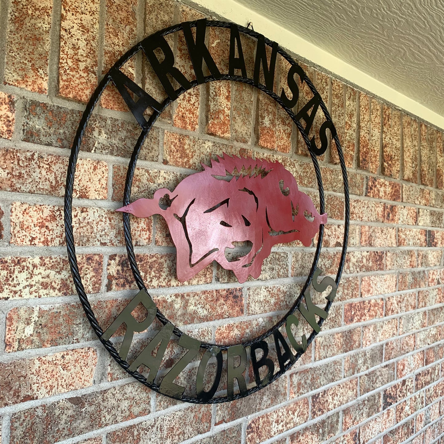 ARKANSAS RAZORBACKS CUSTOM METAL VINTAGE CRAFT SIGN TEAM WALL ART WESTERN HOME DECOR HANDAMADE