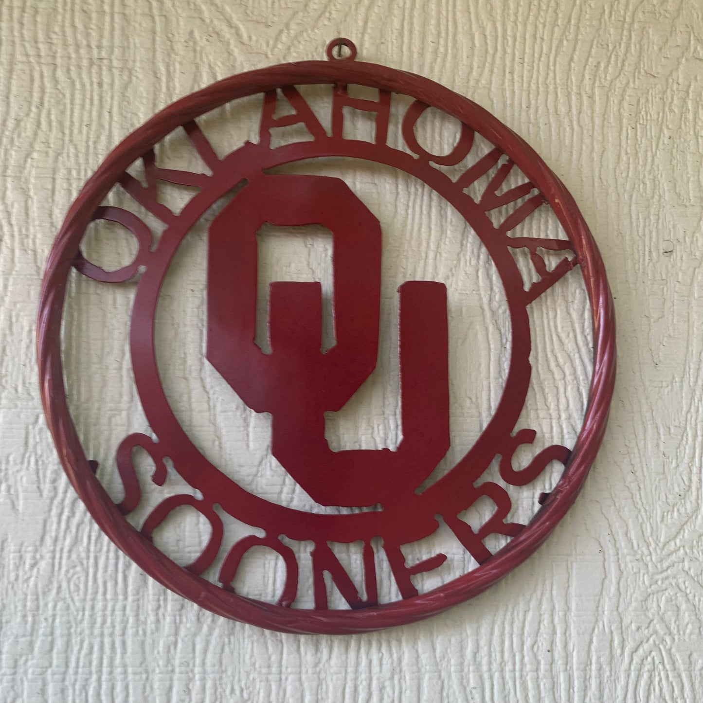OU OKLAHOMA SOONERS RUSTIC RED METAL CUSTOM VINTAGE CRAFT WALL ART TEAM SIGN HANDMADE 12", 18", 24", 32"