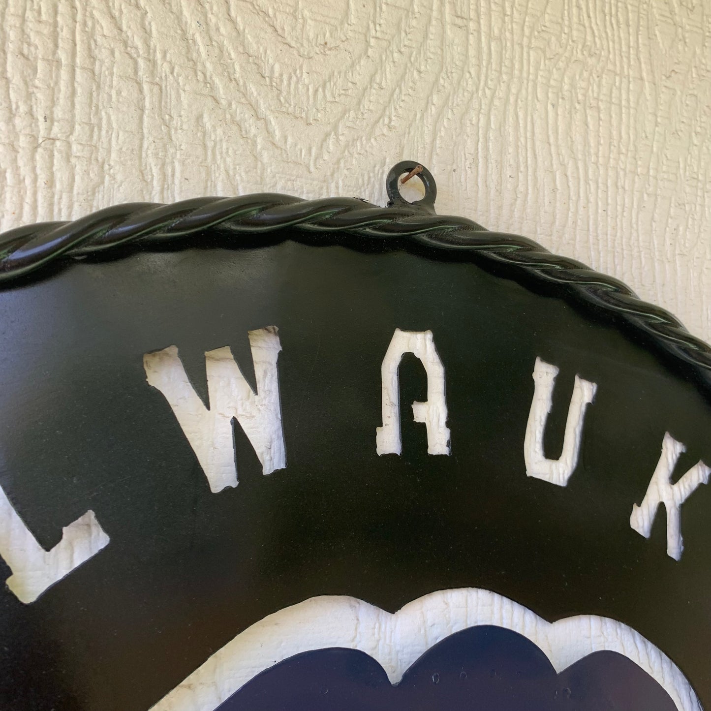 24" MILWAUKEE BREWERS WIDE BAND DISC CUSTOM METAL VINTAGE CRAFT TEAM SPORTS SIGN HANDMADE