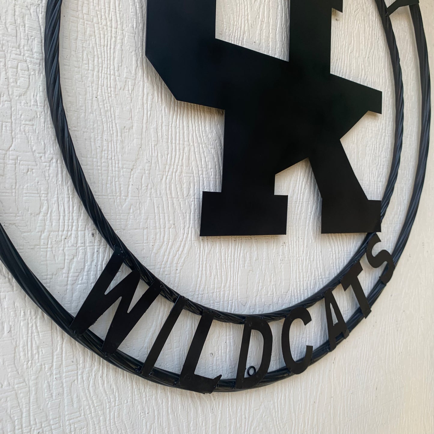 12", 18", 24", 32" KENTUCKY WILDCATS CUSTOM BLACK METAL VINTAGE CRAFT SIGN HANDMADE
