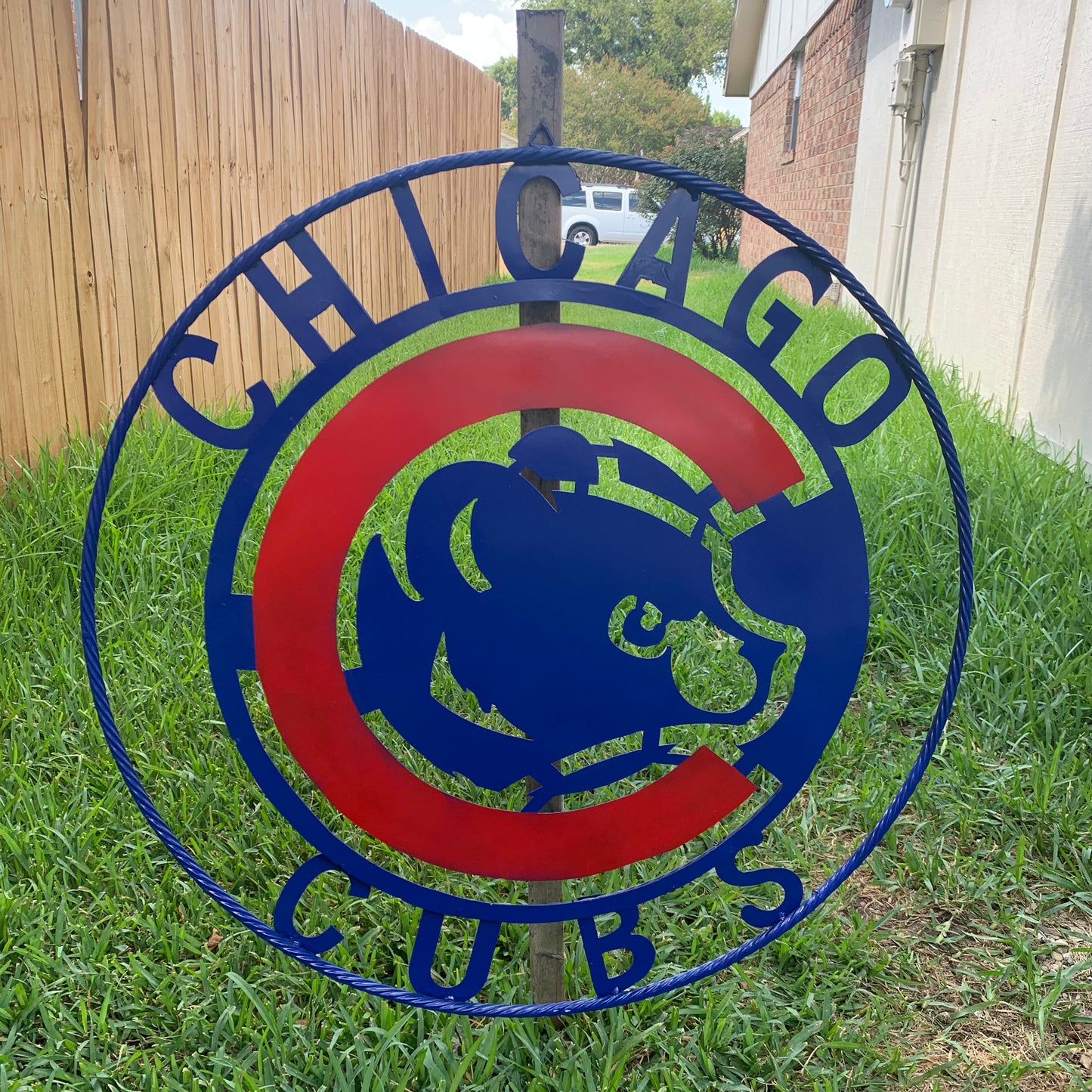 12", 18", 24", 32" CHICAGO CUBS CUSTOM METAL VINTAGE CRAFT TEAM SPORTS SIGN HANDMADE