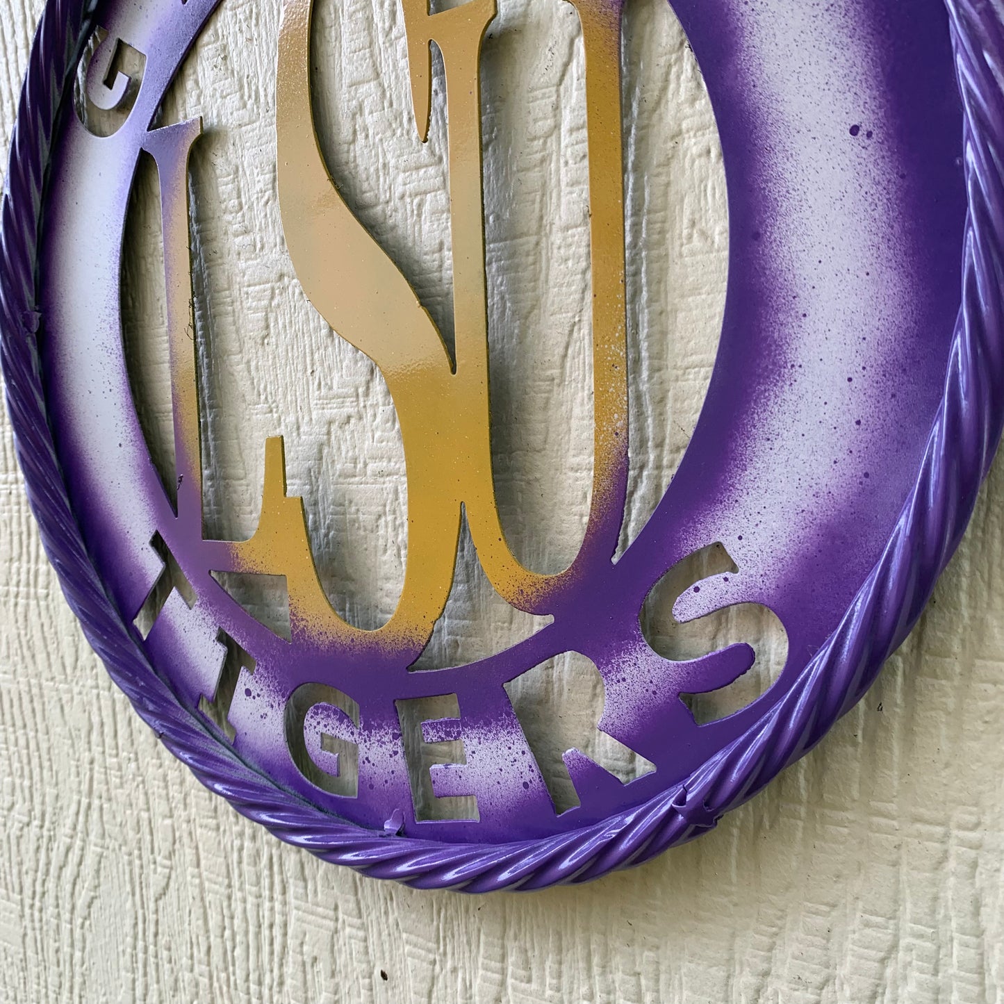 12",18",24",32" LSU GEAUX TIGERS CUSTOM METAL VINTAGE CRAFT SIGN TEAM WALL ART WESTERN HOME DECOR