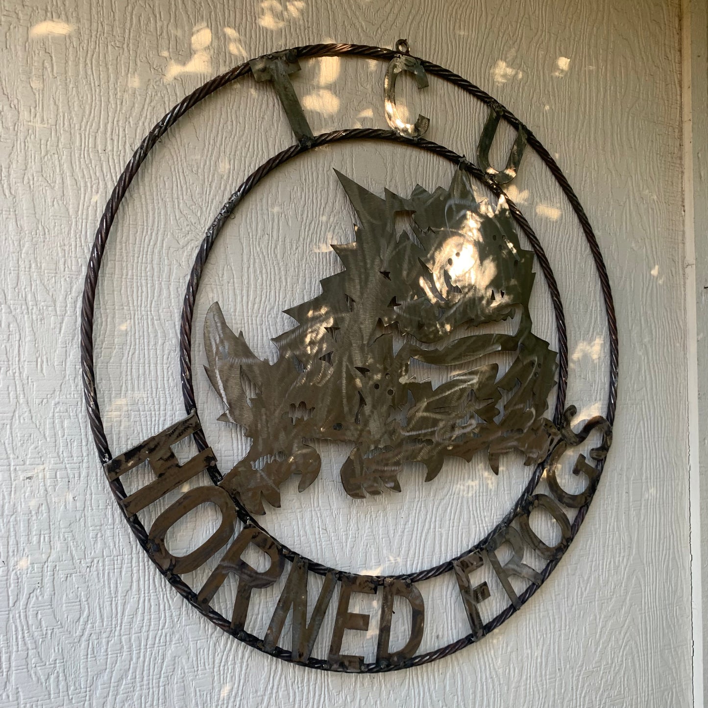 18",24",32" TCU HORNED FROGS RAW METAL CUSTOM VINTAGE CRAFT TEAM SIGN HANDMADE