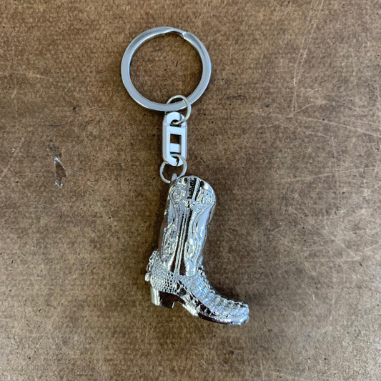 LG WESTERN BOOT KEYCHAIN METAL WESTERN FASHION STYLE ART NEW