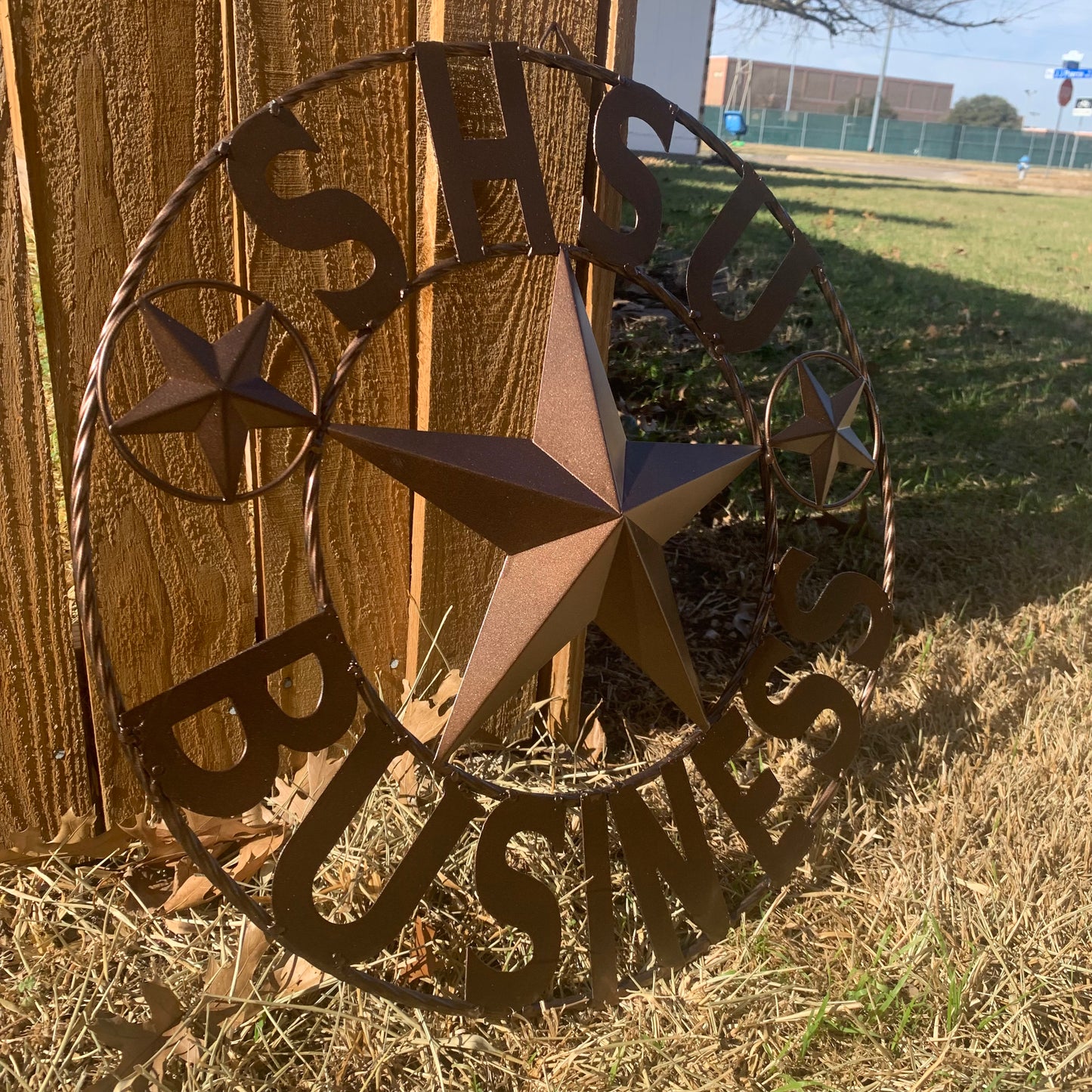 24",32" SHSU SAM HOUSTON BEARKATS BUSINESS RUSTIC BRONZE COPPER METAL CUSTOM VINTAGE CRAFT RUSTIC BLACK TEAM STAR HANDMADE