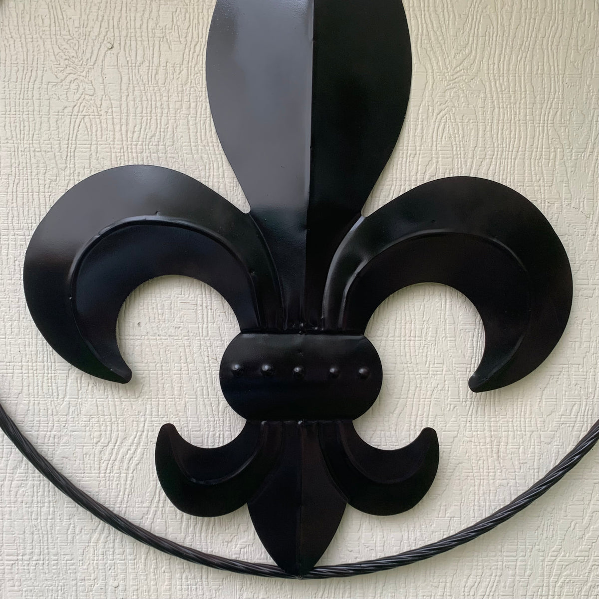 24", 36" GLOSS BLACK FLEUR DE LIS METAL WALL ART SIGN WESTERN HOME DECOR HANDMADE NEW #EH10645