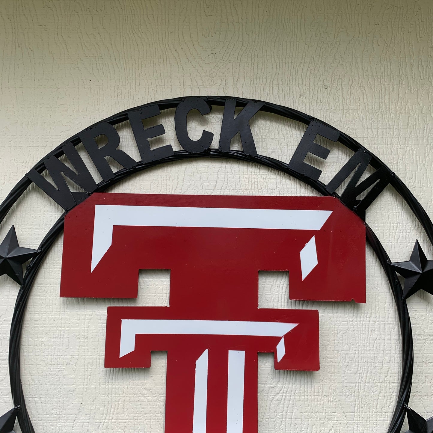WRECKEM TEXAS TECH CUSTOM VINTAGE CRAFT METAL TEAM SIGN