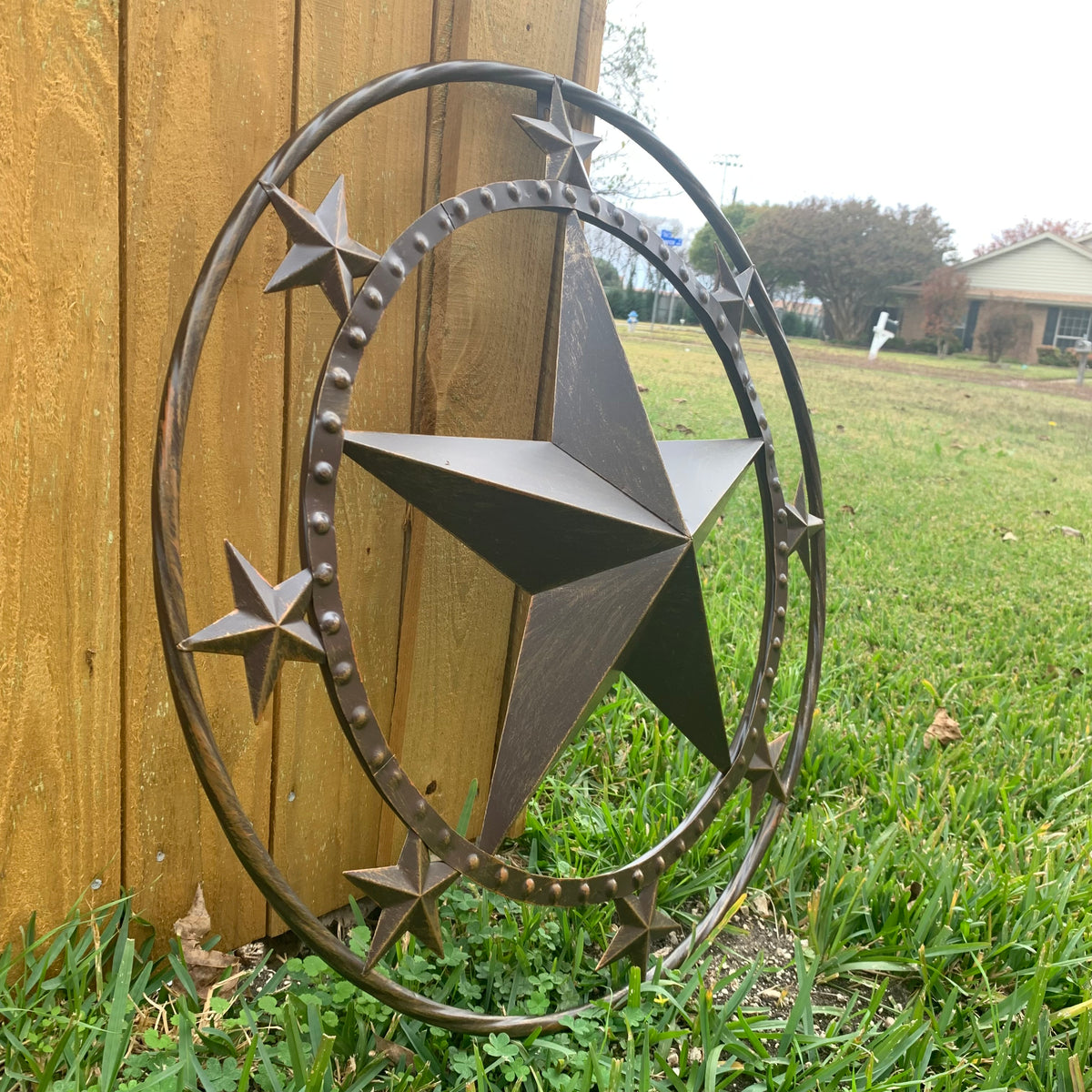 #SI_BC2109 MULTI STARS 24" BARN METAL STAR WESTERN HOME DECOR HANDMADE RUSTIC BRONZE NEW