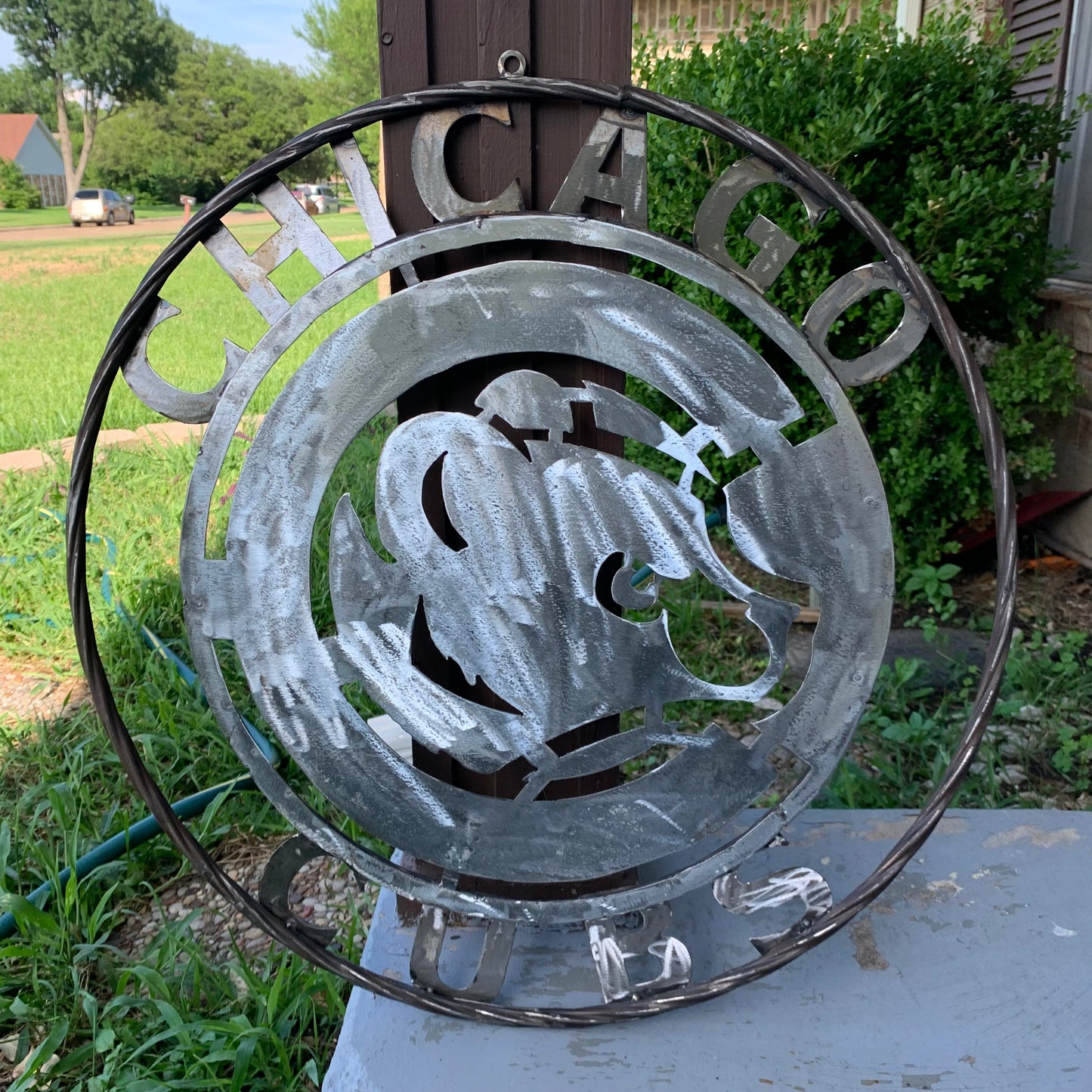 12", 18", 24", 32" CHICAGO CUBS CUSTOM RAW METAL VINTAGE CRAFT TEAM SPORTS SIGN HANDMADE