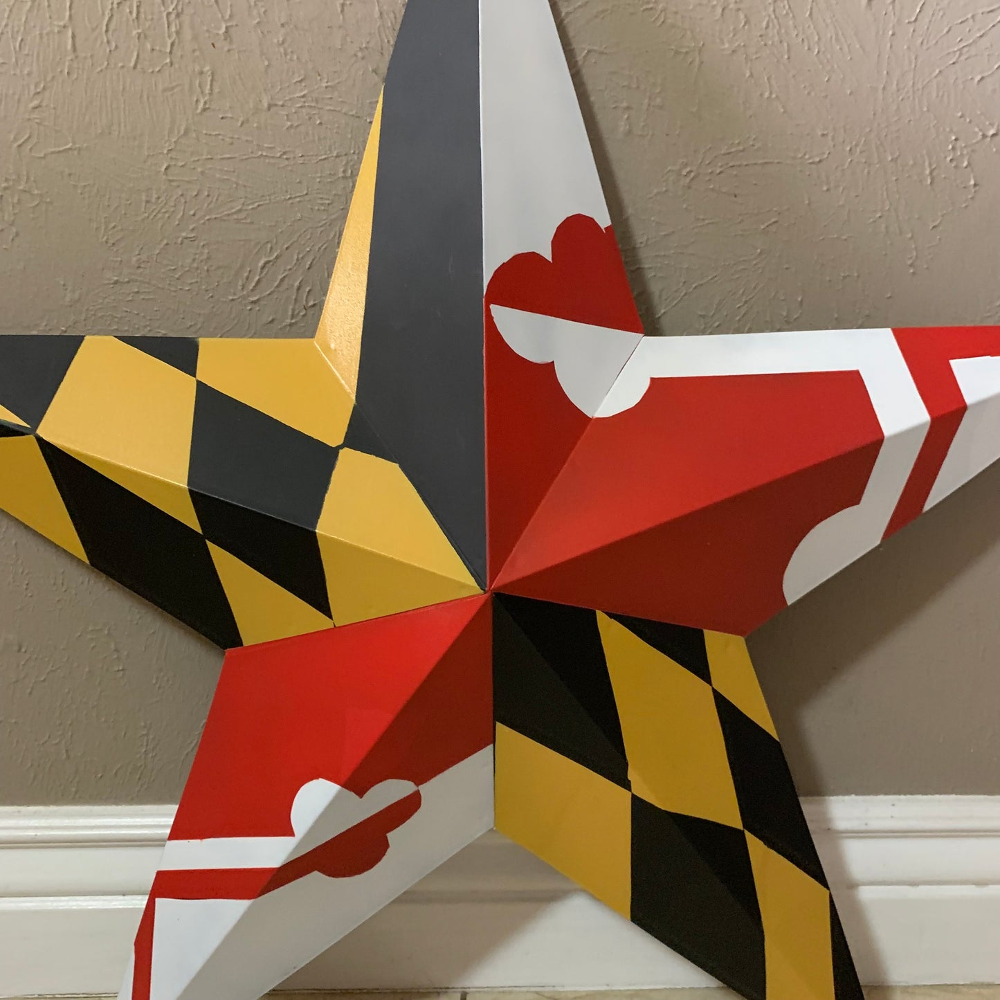 MARYLAND FLAG BARN METAL STAR WESTERN HOME DECOR HANDMADE 22",24",30",36" #EH10423