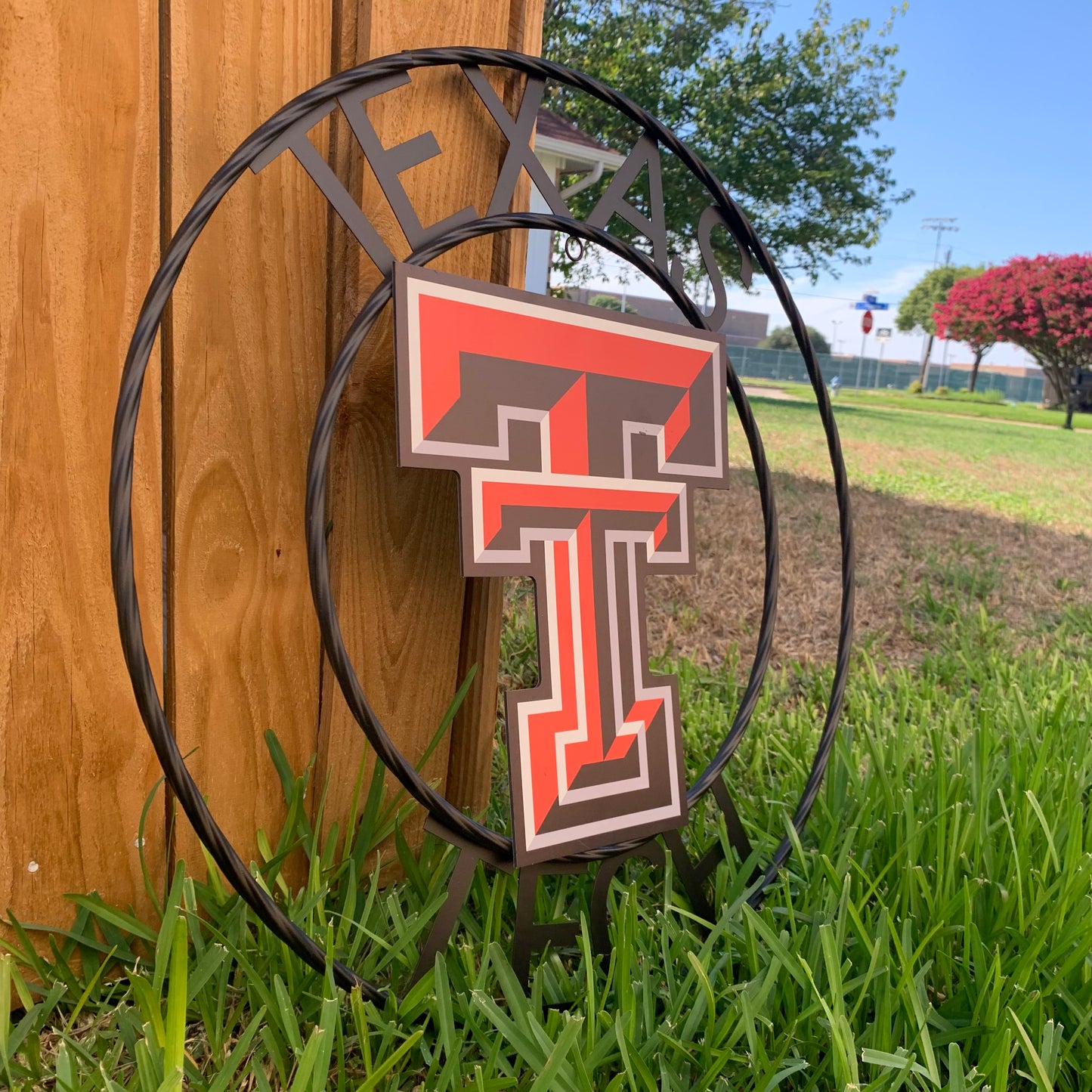 18",24" TEXAS TECH CUSTOM METAL VINTAGE CRAFT SIGN WESTERN HOME DECOR