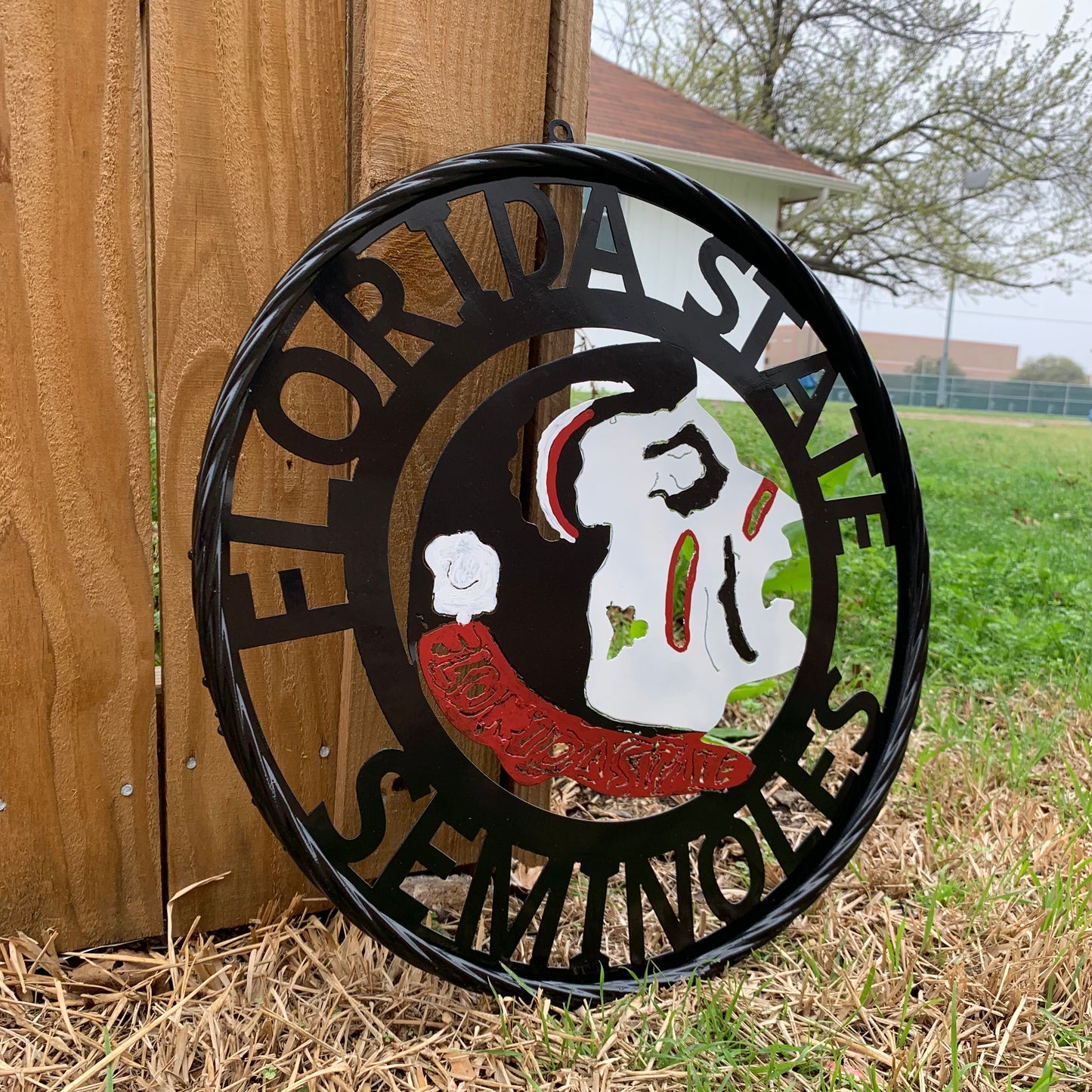 12", 18", 24", 32" FSU FLORIDA STATE SEMINOLES INDIAN LOGO METAL CUSTOM VINTAGE CRAFT TEAM SIGN