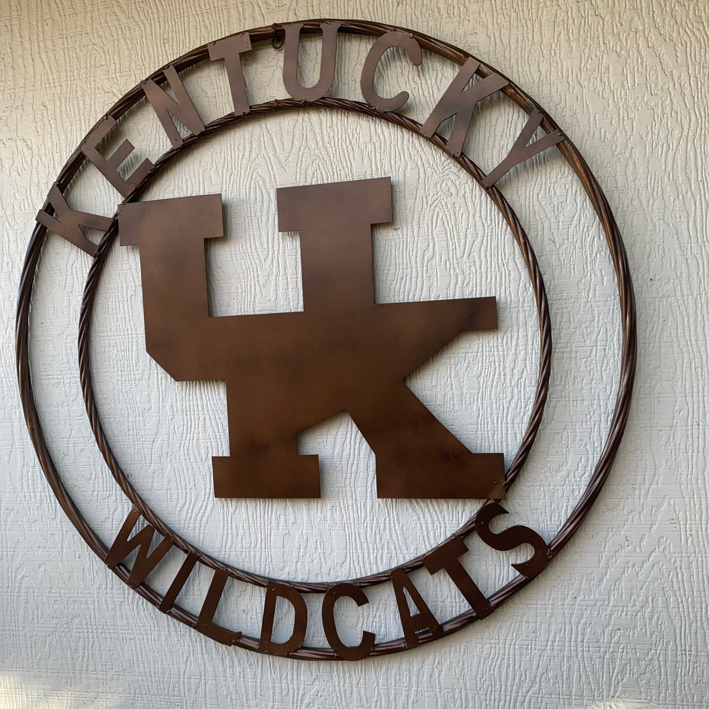 12",18", 24", 32" KENTUCKY WILDCATS RUSTIC BRONZE CUSTOM METAL VINTAGE CRAFT SIGN HANDMADE