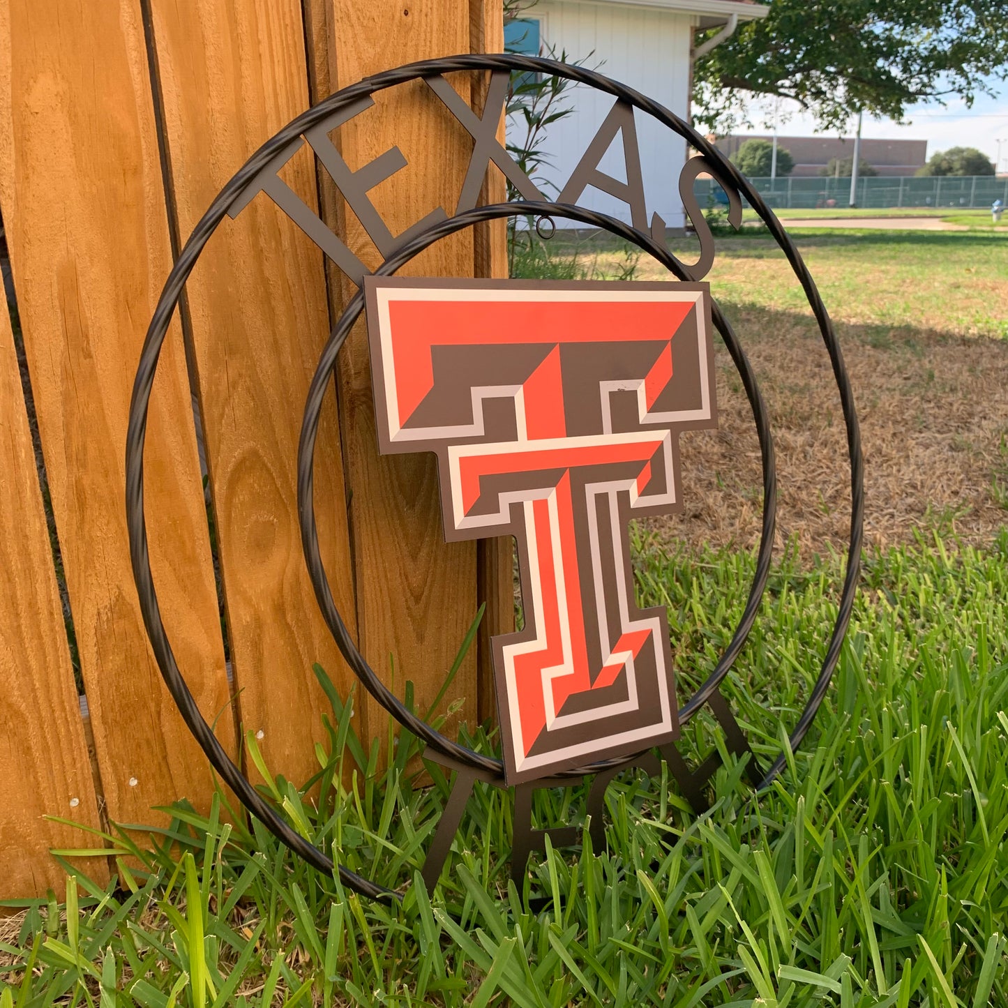 18",24" TEXAS TECH CUSTOM METAL VINTAGE CRAFT SIGN WESTERN HOME DECOR