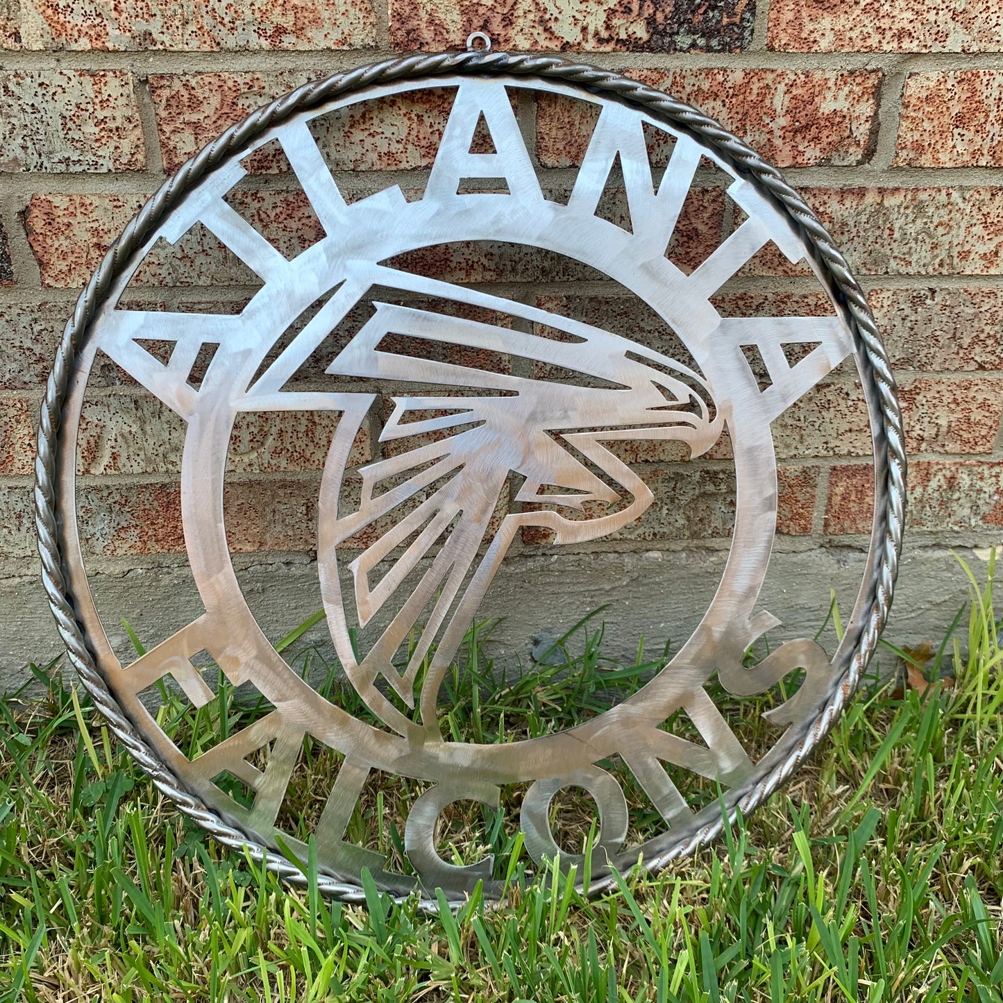 18", 24", 32", 36" ATLANTA FALCONS CUSTOM RAW METAL VINTAGE CRAFT TEAM SIGN HANDMADE
