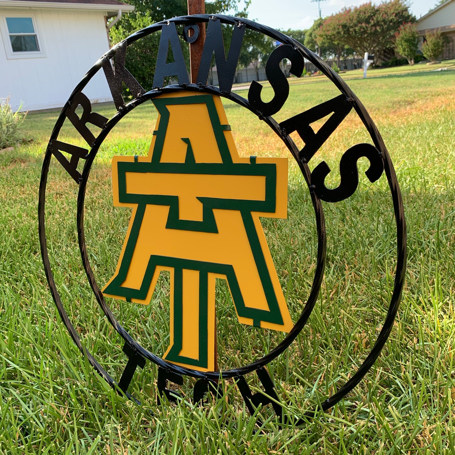 ARKANSAS TECH CUSTOM METAL VINTAGE CRAFT SIGN TEAM WESTERN HOME DECOR HANDMADE