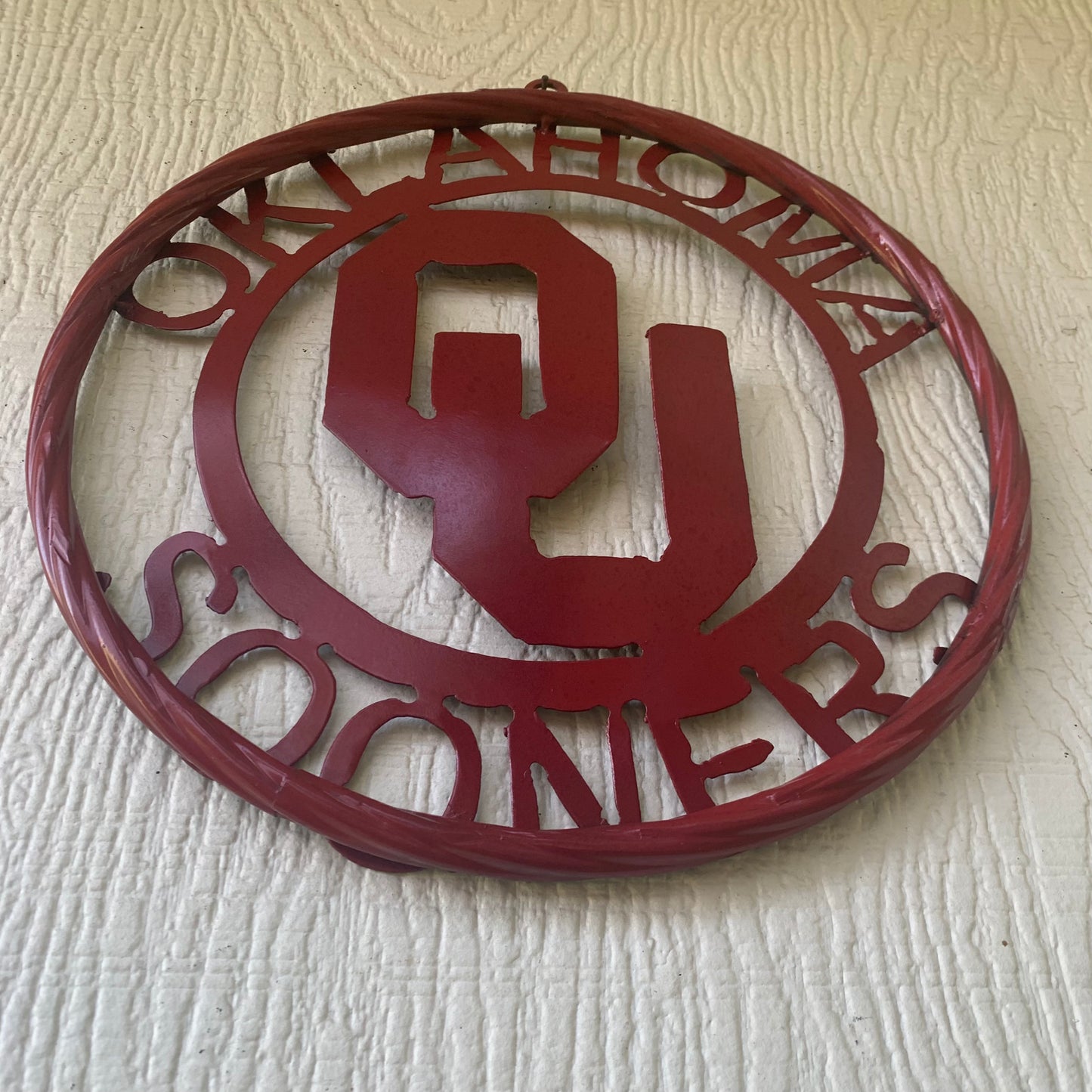 OU OKLAHOMA SOONERS RUSTIC RED METAL CUSTOM VINTAGE CRAFT WALL ART TEAM SIGN HANDMADE 12", 18", 24", 32"