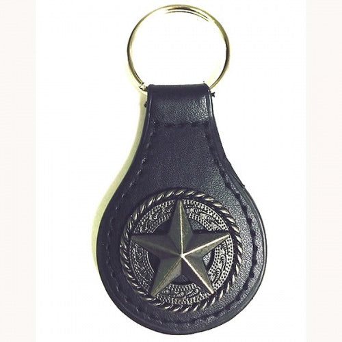 #EH80015 LONESTAR KEY FOB LEATHER KEYCHAIN WESTERN FASHION ART NEW