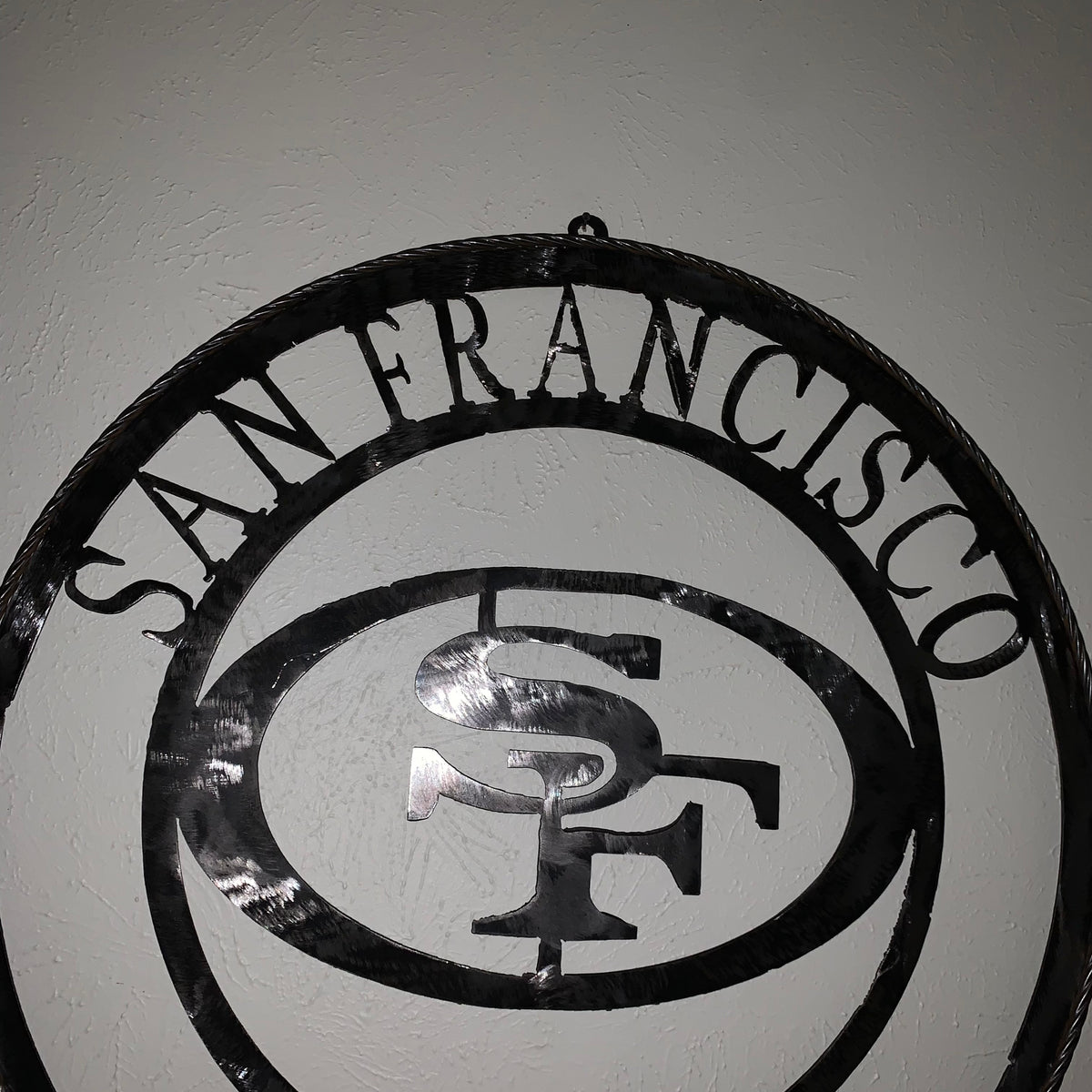 SAN FRANCISCO 49ERS METAL CUSTOM VINTAGE RAW METAL CRAFT TEAM SIGN HANDMADE 12",18",24",32",36",40",50"