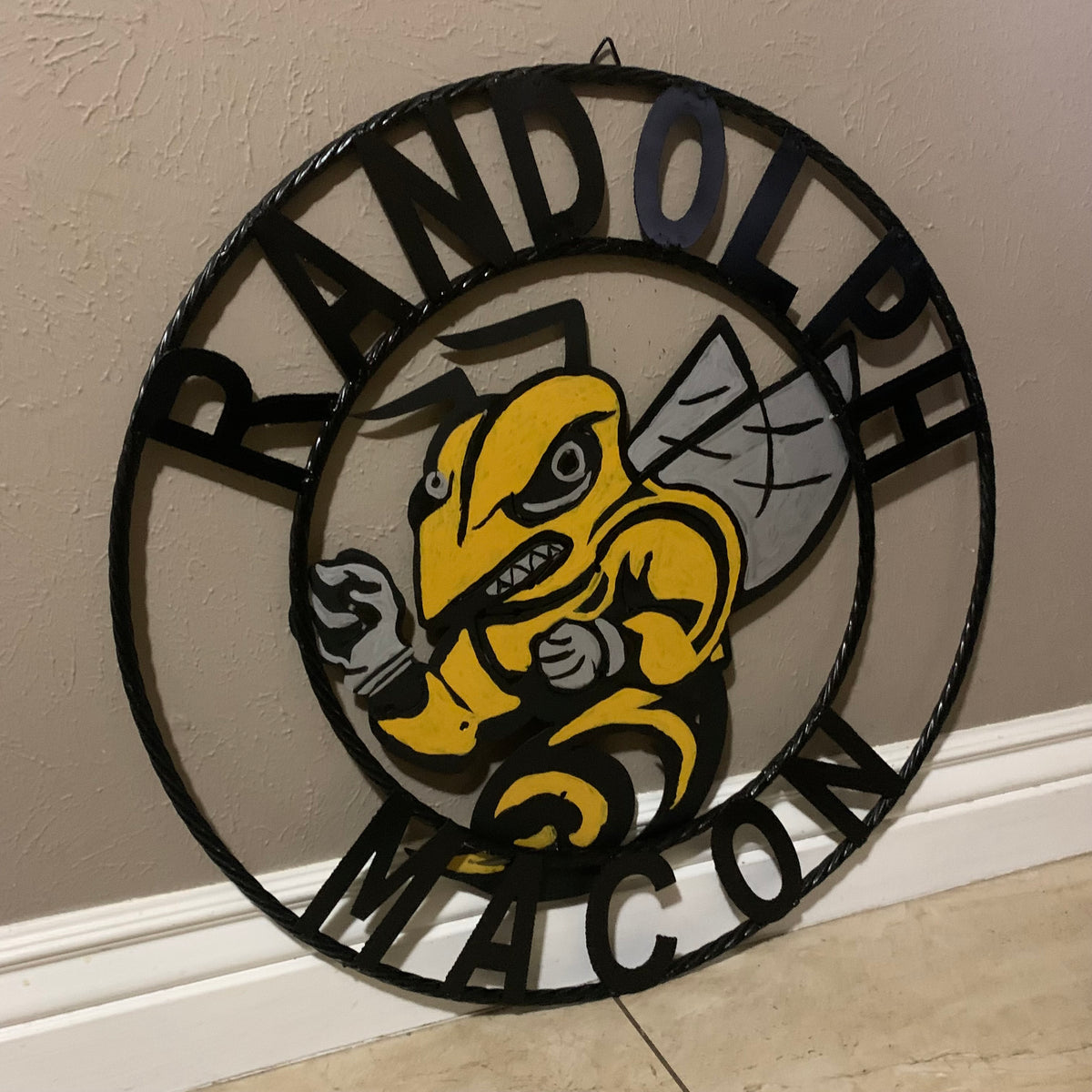 RANDOLPH MACON CUSTOM METAL VINTAGE CRAFT TEAM SIGN HANDMADE 12",18",24",32" SIZES