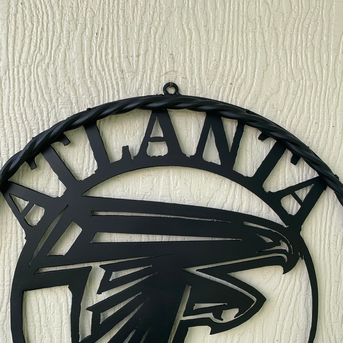 12",18",24",32",36" ATLANTA FALCONS BLACK METAL CUSTOM METAL VINTAGE CRAFT SIGN FOOTBALL TEAM WESTERN HOME DECOR HANDMADE