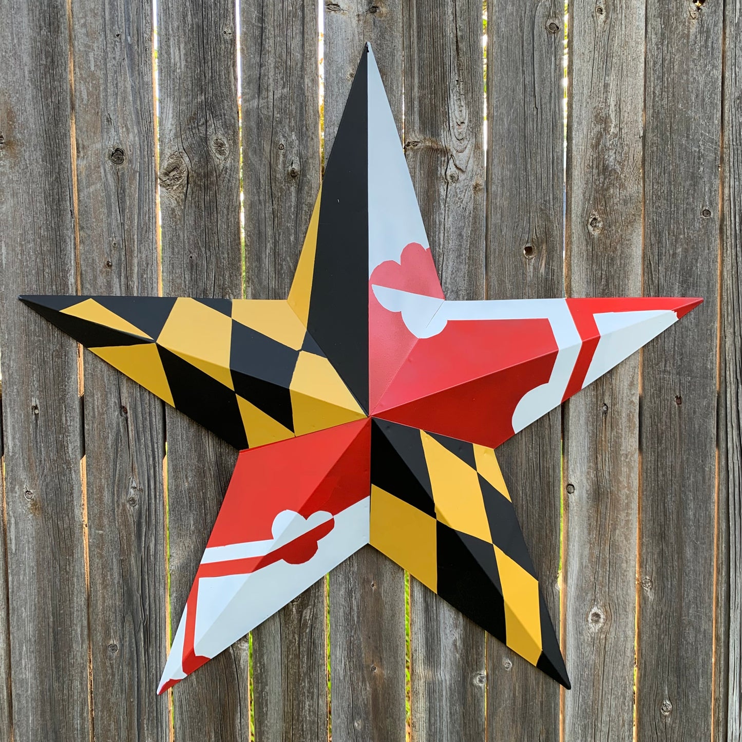 MARYLAND FLAG BARN METAL STAR WESTERN HOME DECOR HANDMADE 22",24",30",36" #EH10423