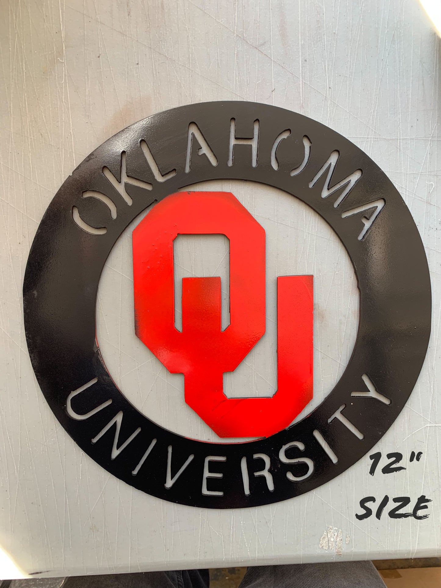 12", 18", 24", 32" OU OKLAHOMA SOONERS METAL CUSTOM VINTAGE CRAFT WALL ART TEAM SIGN HANDMADE