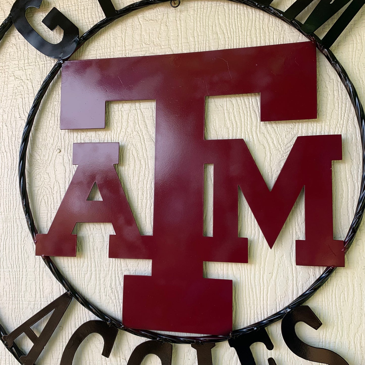 GIGEM AGGIES CUSTOM METAL VINTAGE CRAFT SIGN TEAM WESTERN HOME DECOR HANDMADE