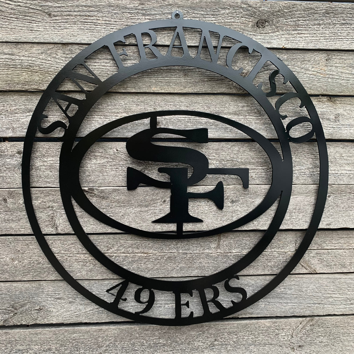 SAN FRANCISCO 49ERS METAL CUSTOM VINTAGE RAW METAL CRAFT TEAM SIGN HANDMADE 12",18",24",32",36",40",50"