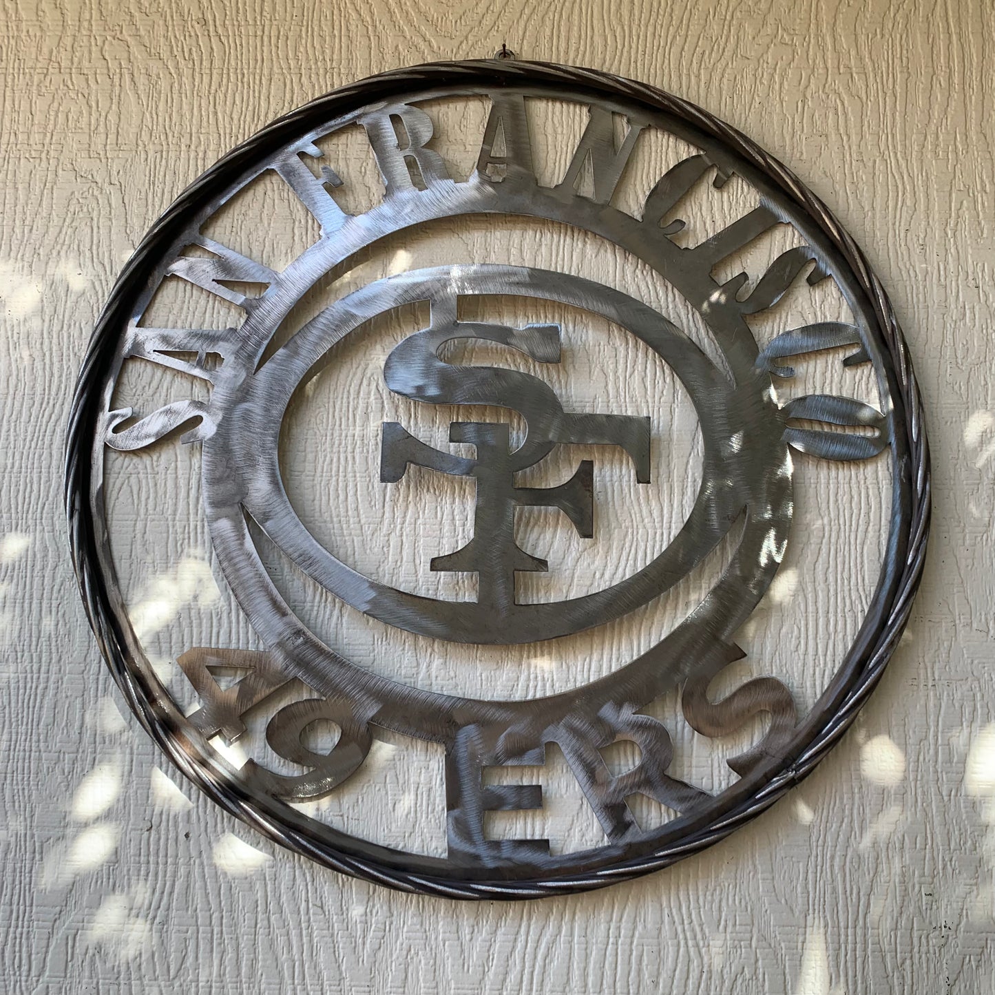 SAN FRANCISCO 49ERS METAL CUSTOM VINTAGE RAW METAL CRAFT TEAM SIGN HANDMADE 12",18",24",32",36",40",50"