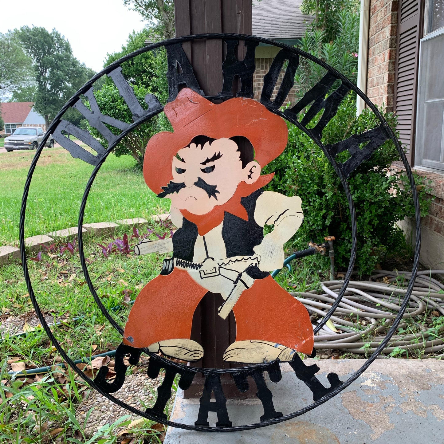 OSU OKLAHOMA STATE COWBOYS CUSTOM METAL VINTAGE CRAFT TEAM SIGN HANDMADE