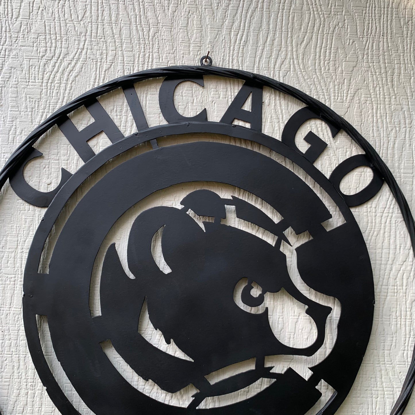 12", 18", 24", 32" CHICAGO CUBS CUSTOM BLACK & RAW METAL VINTAGE CRAFT TEAM SPORTS SIGN HANDMADE