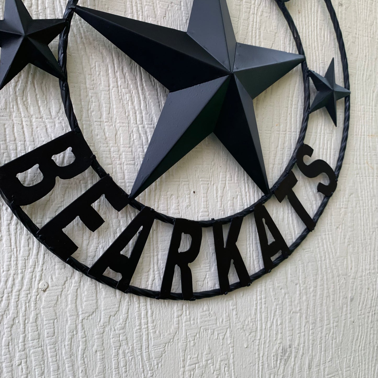 24",32" SHSU SAM HOUSTON BEARKATS RUSTIC BLACK METAL CUSTOM VINTAGE CRAFT RUSTIC BLACK TEAM STAR HANDMADE